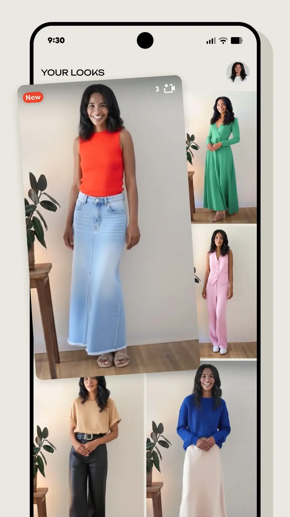 Step 2: Try on outfits from your camera roll