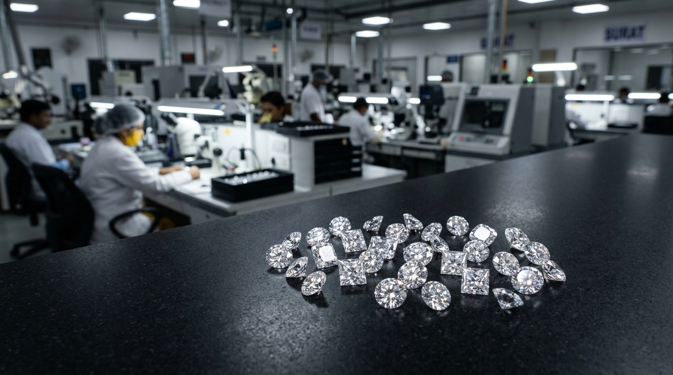 Lab-Grown Diamonds Pass Natural Stones in Carats Exported